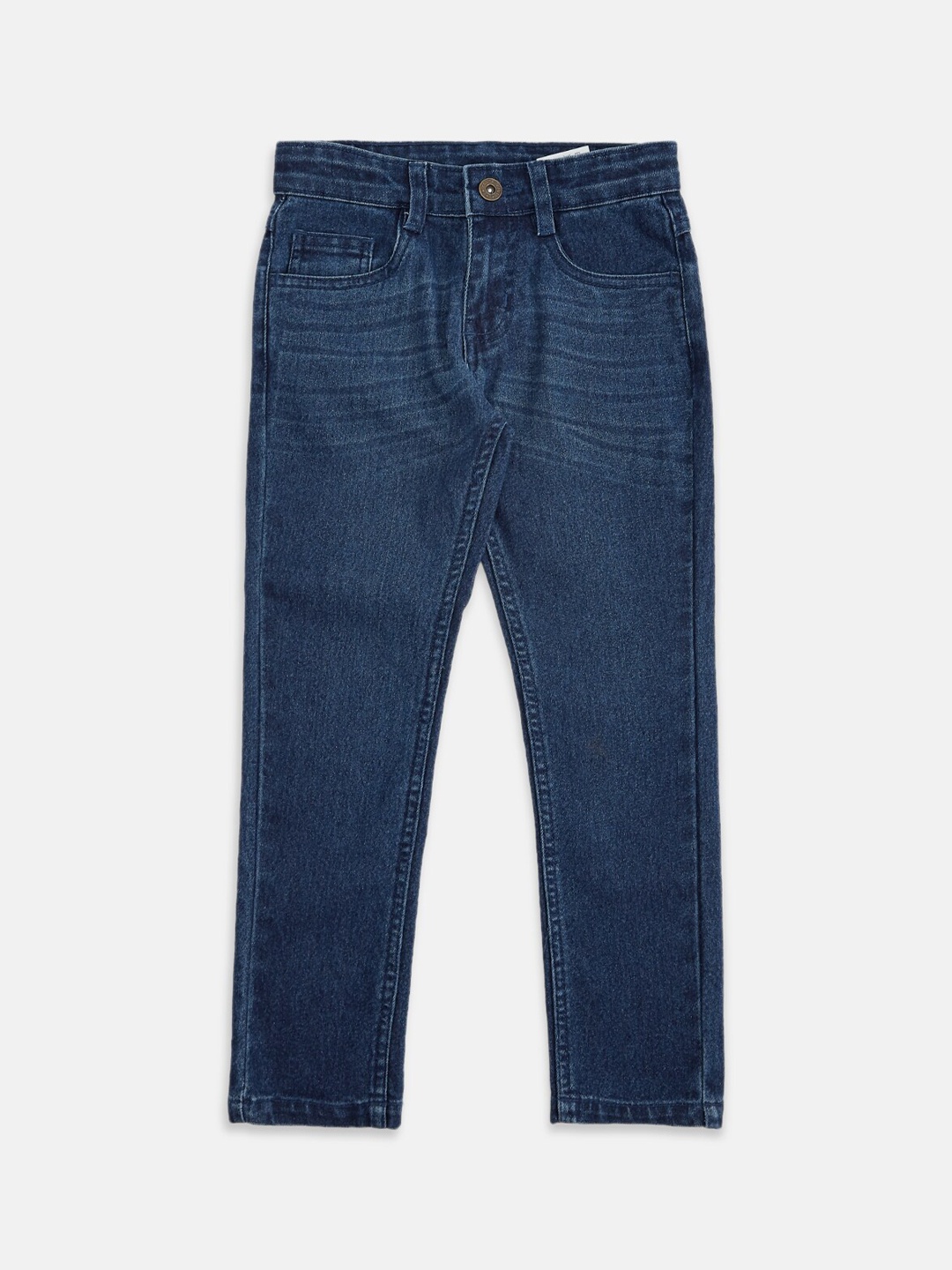 

Pantaloons Junior Boys Regular Fit Light Fade Cotton Jeans, Blue