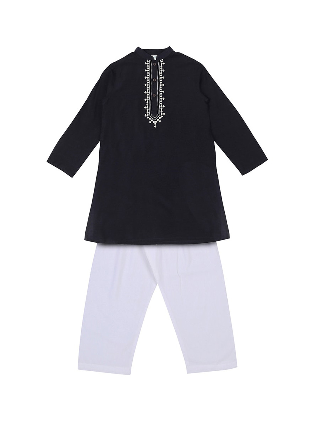 

indus route by Pantaloons Boys Navy Blue Kurta with Pyjamas