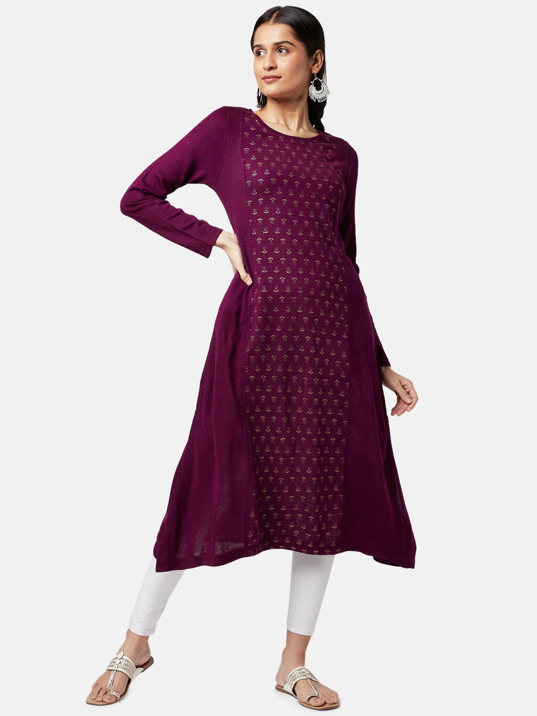 

RANGMANCH BY PANTALOONS Women Purple Acrylic Kurta