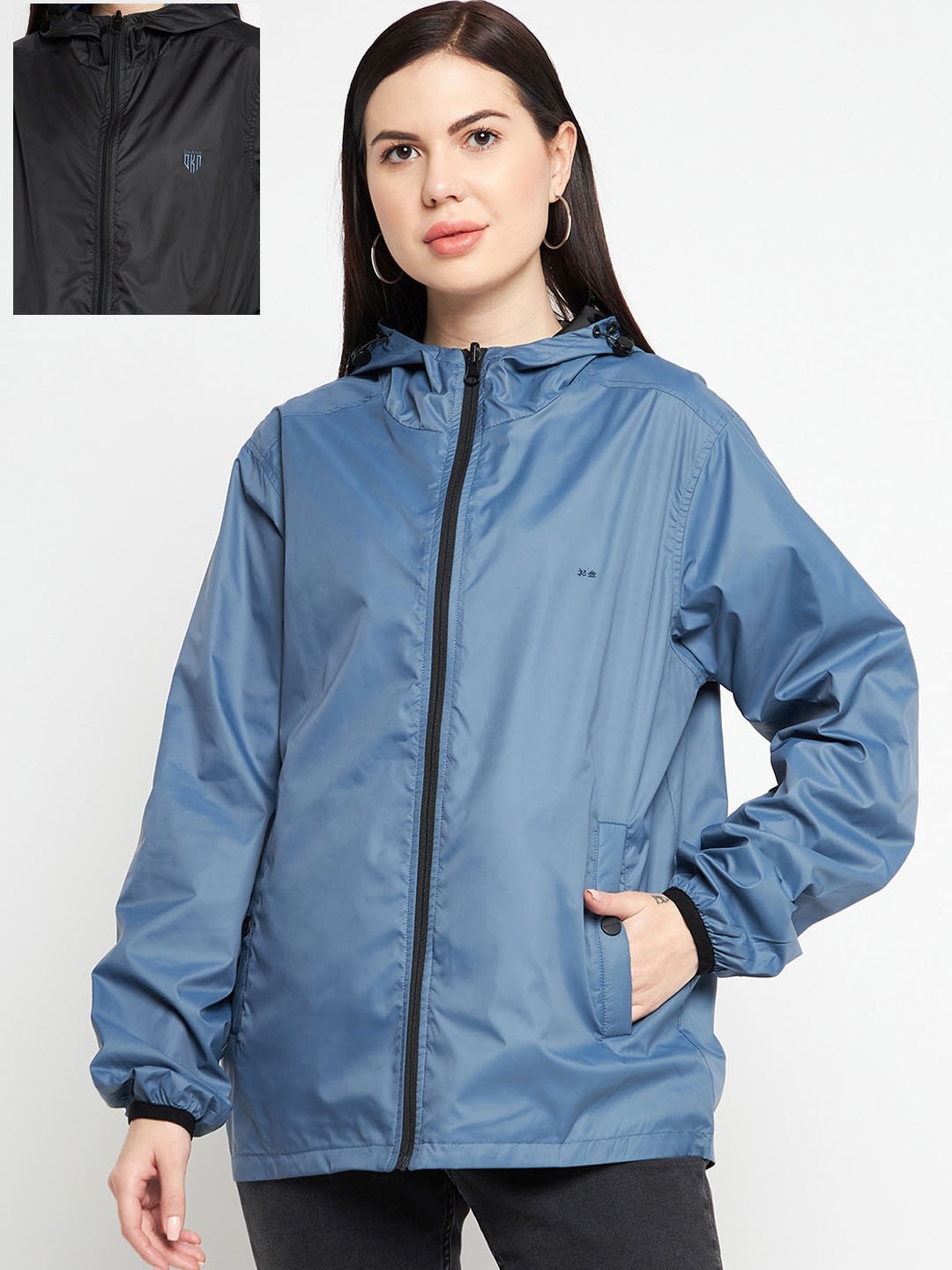 

Okane Women Blue Reversible Sporty Jacket