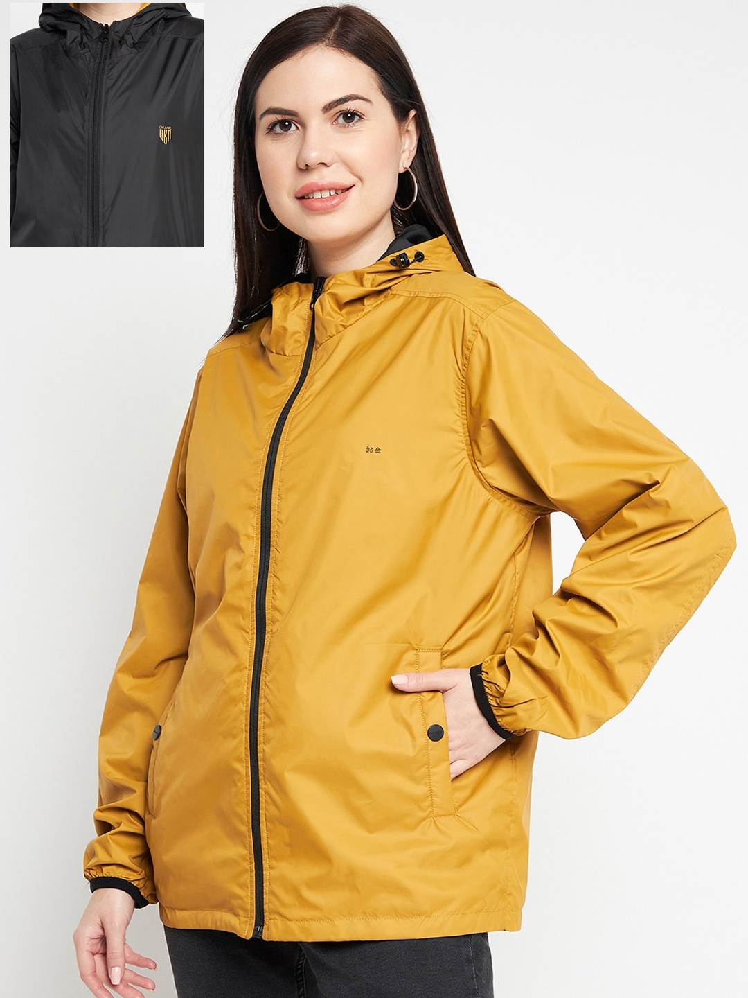 

Okane Women Mustard Reversible Tailored Jacket