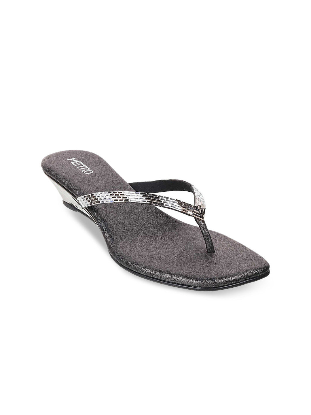 

Mochi Black Embellished Comfort Heels