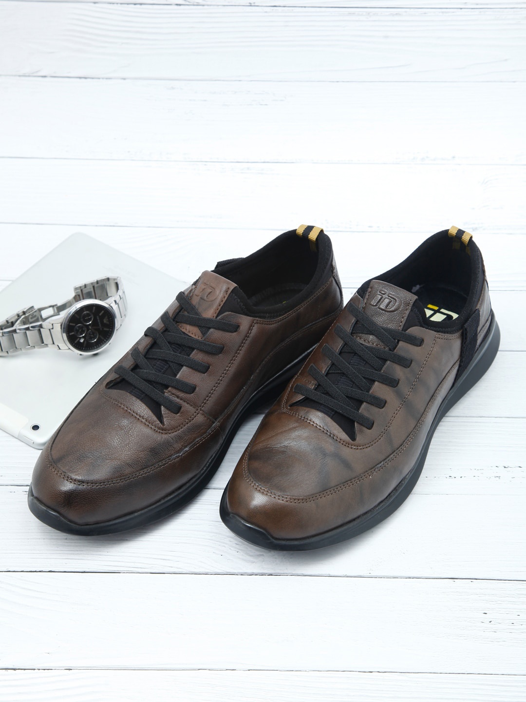 

ID Men Brown Leather Sneakers