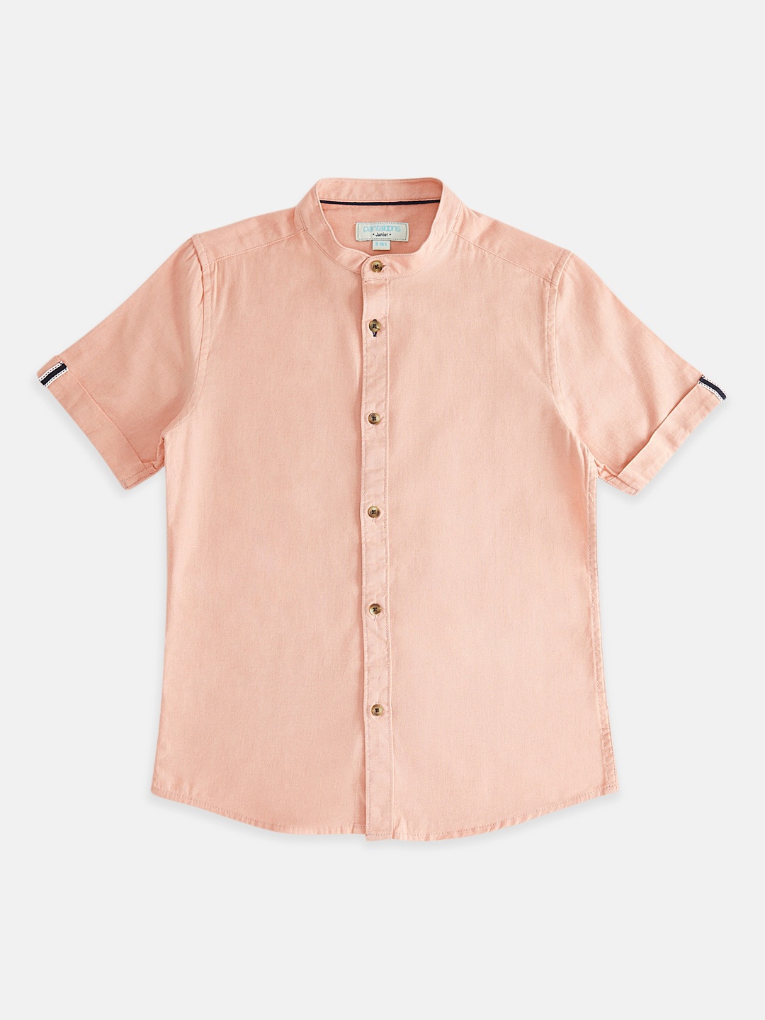 

Pantaloons Junior Boys Pink Cotton Casual Shirt