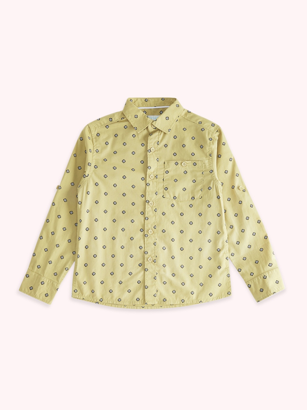 

Pantaloons Junior Boys Printed Cotton Casual Shirt, Yellow