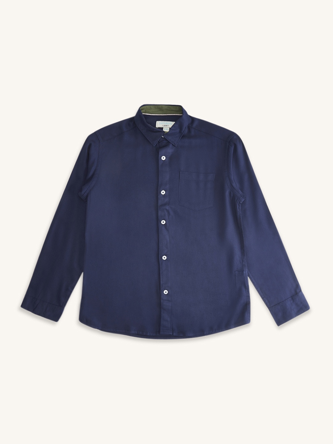 

Pantaloons Junior Boys Navy Blue Cotton Casual Shirt