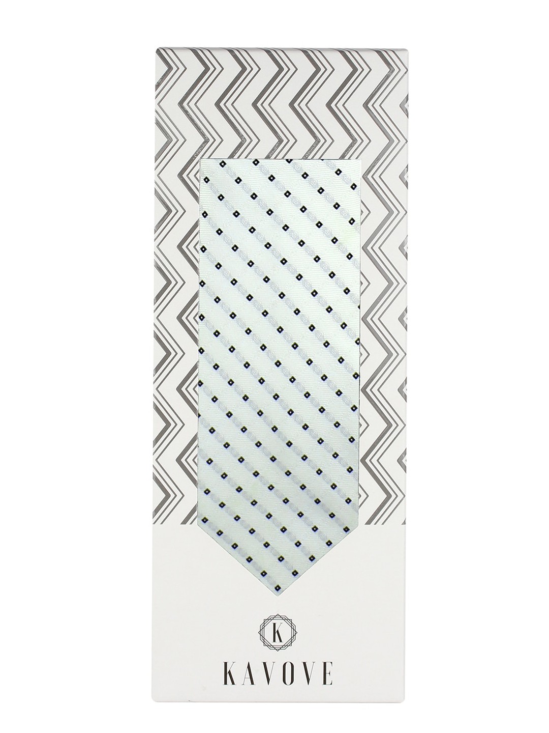 

KOVOVE Adults The Pleasing White & Black Woven Design Tie Accessory Gift Set
