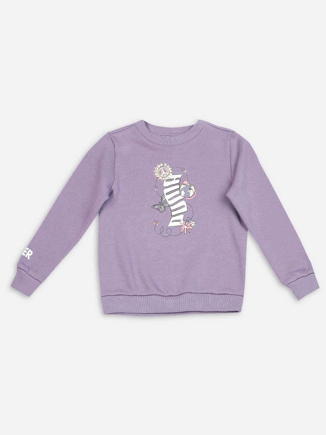 

Puma Kids Purple Puma x 1Der Kl Rahul Feel Good Youth Printed Cotton Sweatshirt