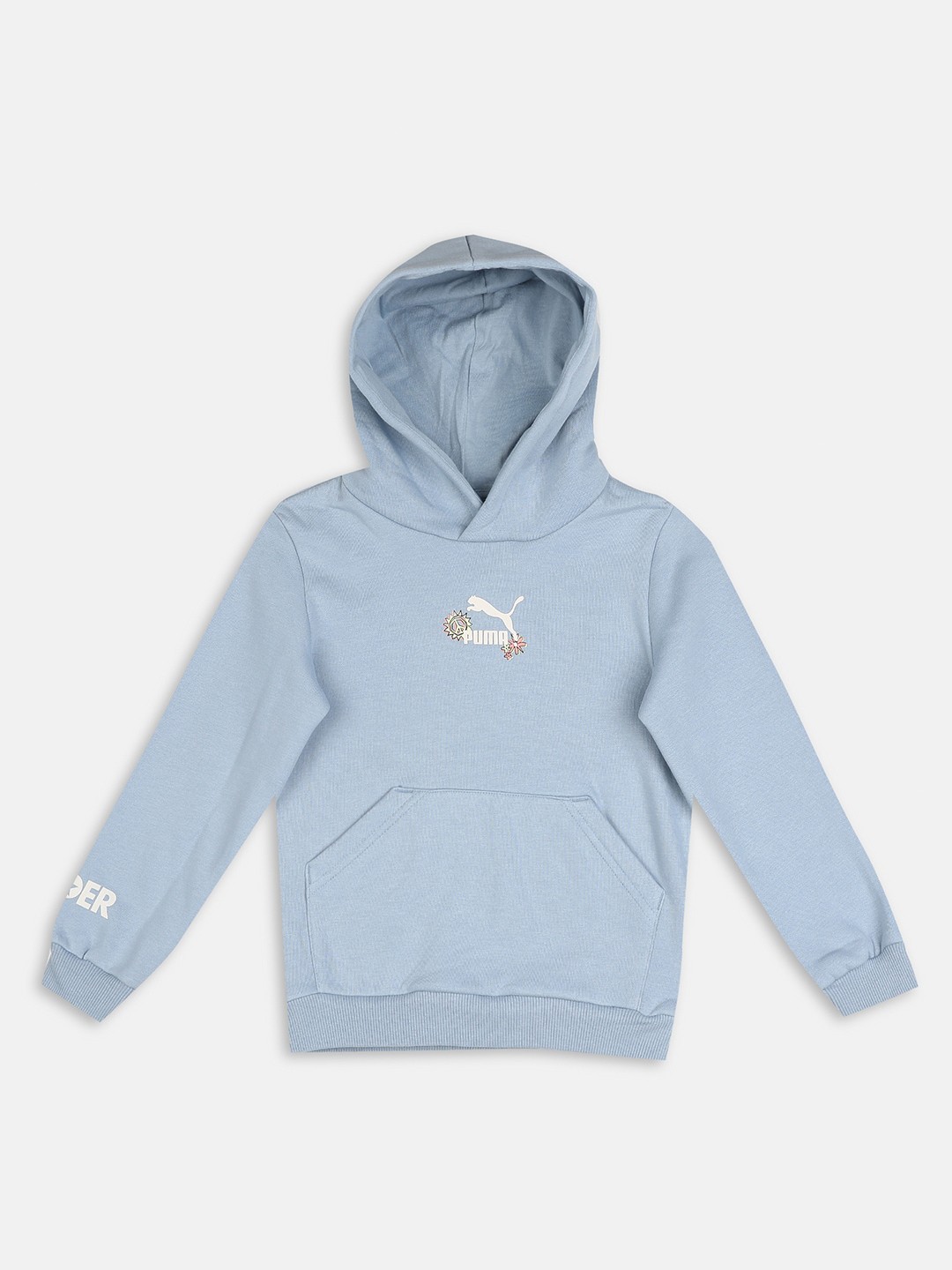 

Puma Kids Blue Puma x 1Der Kl Rahul Feel Good Youth Cotton Hooded Sweatshirt