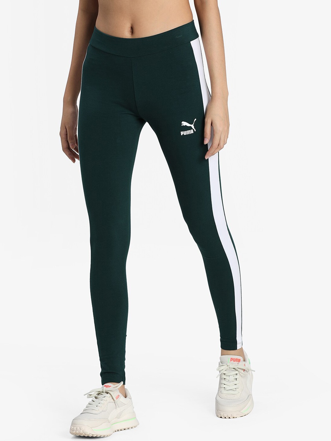

Puma Classics Logo T7 Women Green Printed Cotton Tight Fit Tights