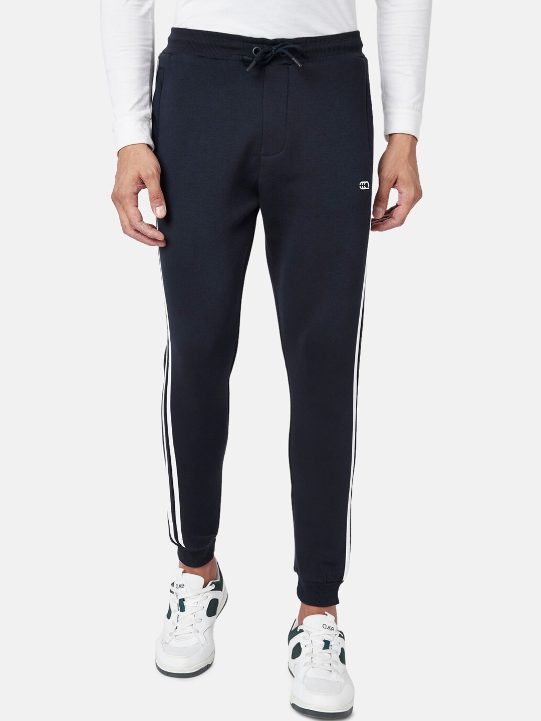 

Ajile by Pantaloons Men Navy Blue Cotton Slim-Fit Joggers