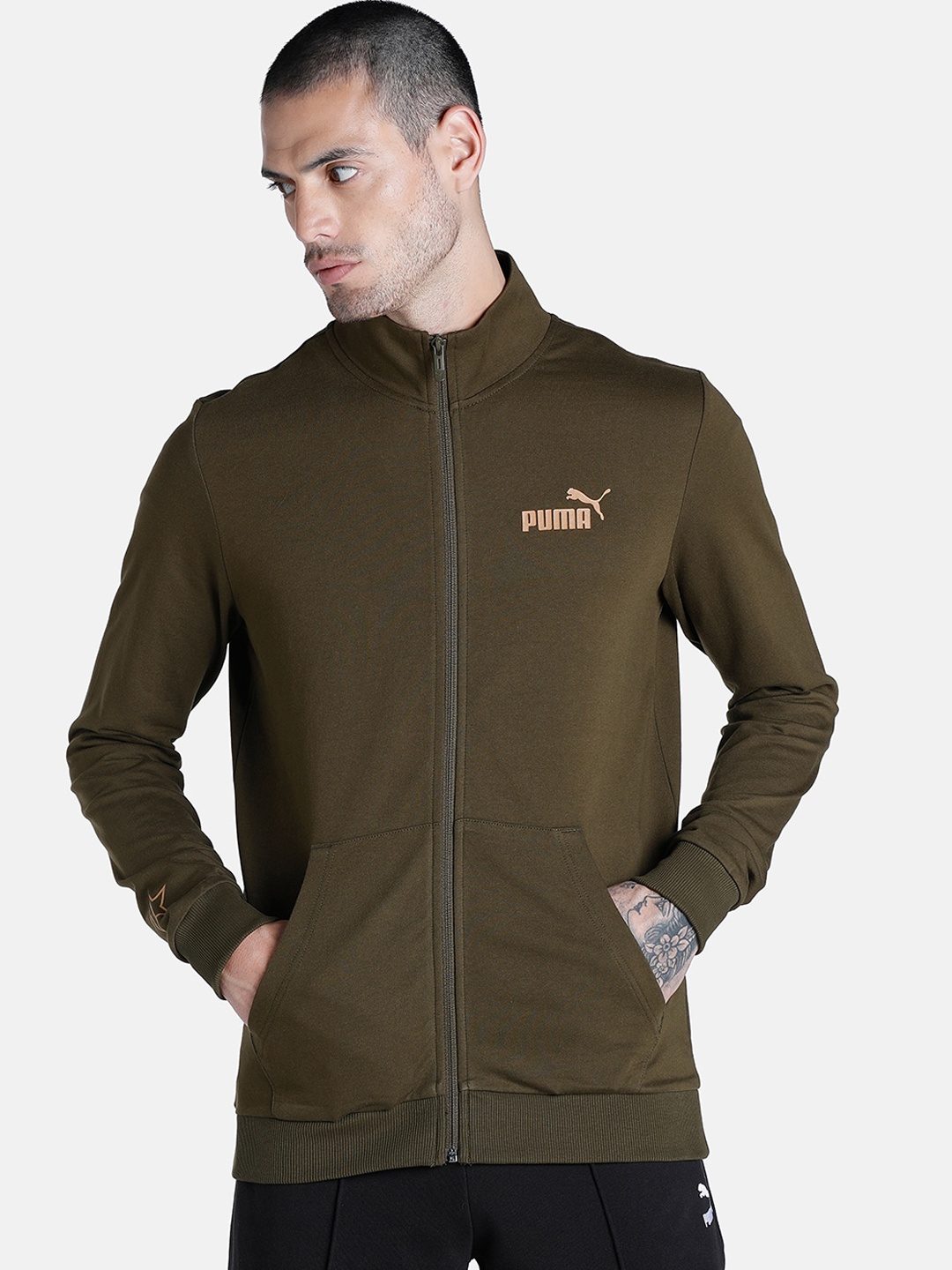 

Puma Men Slim Fit Outdoor Sporty Jacket, Olive