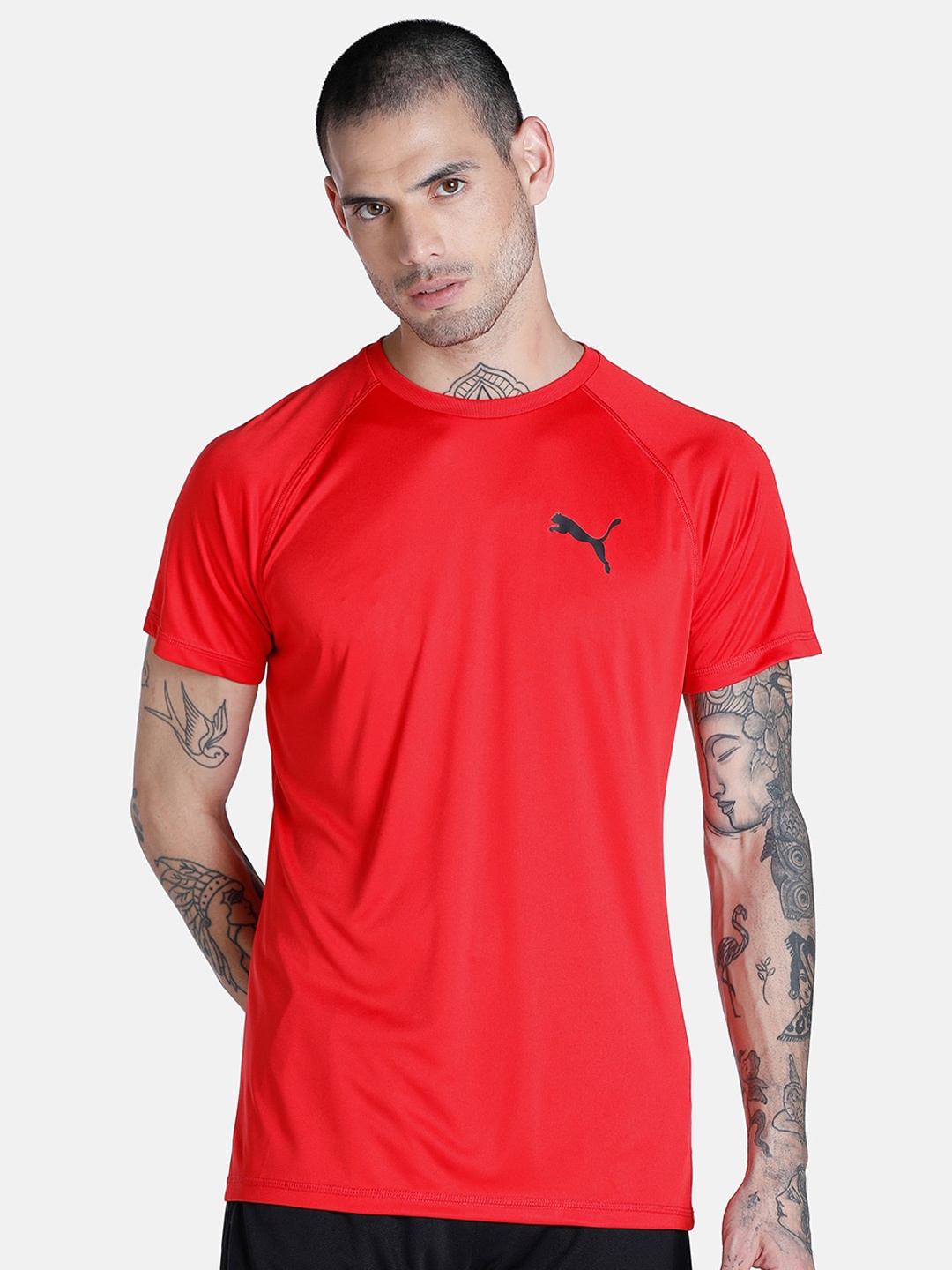 

Puma Men Red Rtg Raglan Sleeves T-shirt