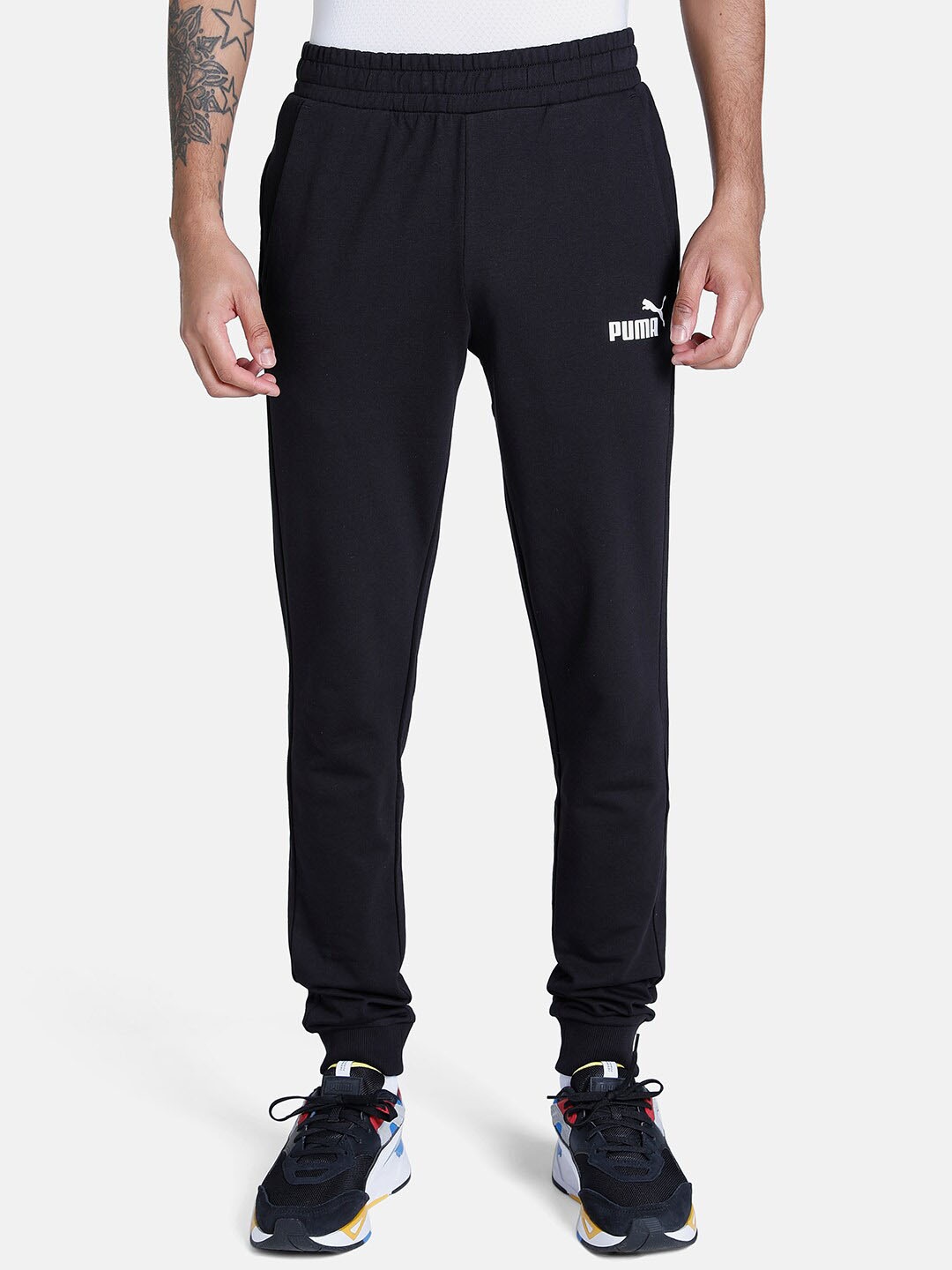 

Puma Men Black Essentials Terry Regular Fit Jersey Pant