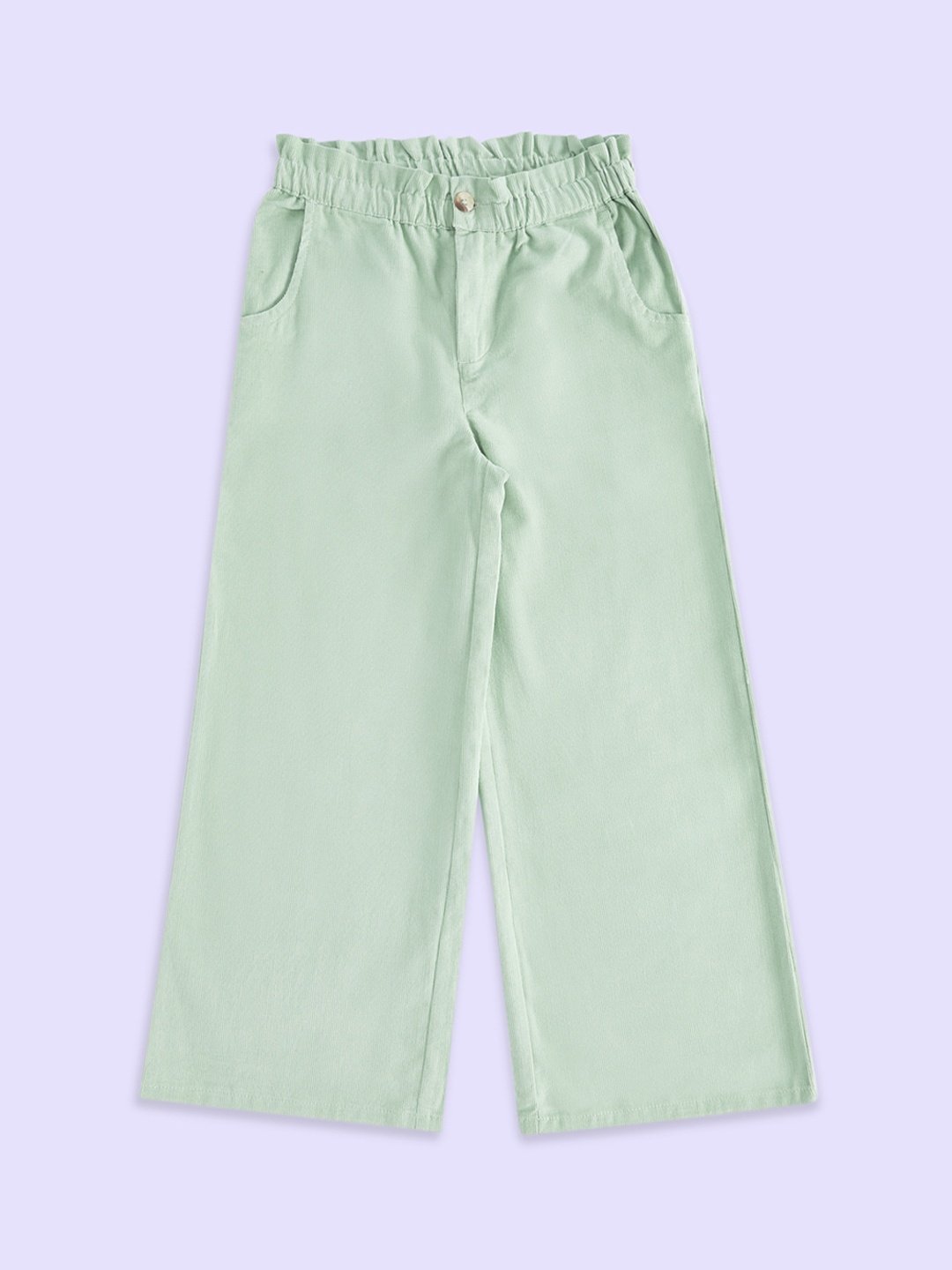 

Pantaloons Junior Girls Green Loose Fit Trousers