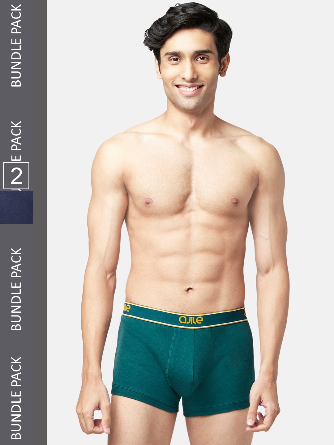 

Ajile by Pantaloons Men Pack Of 2 Pure Cotton Trunk 8905685389247, Green