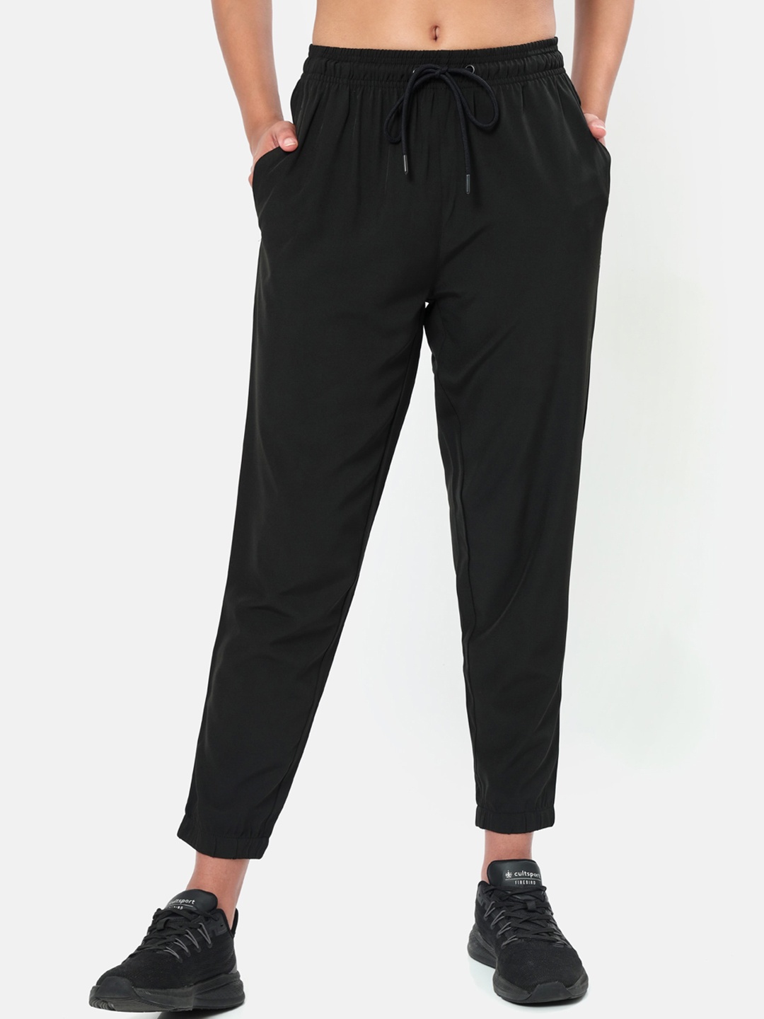 

cultsportone Women Black Solid Performance Joggers