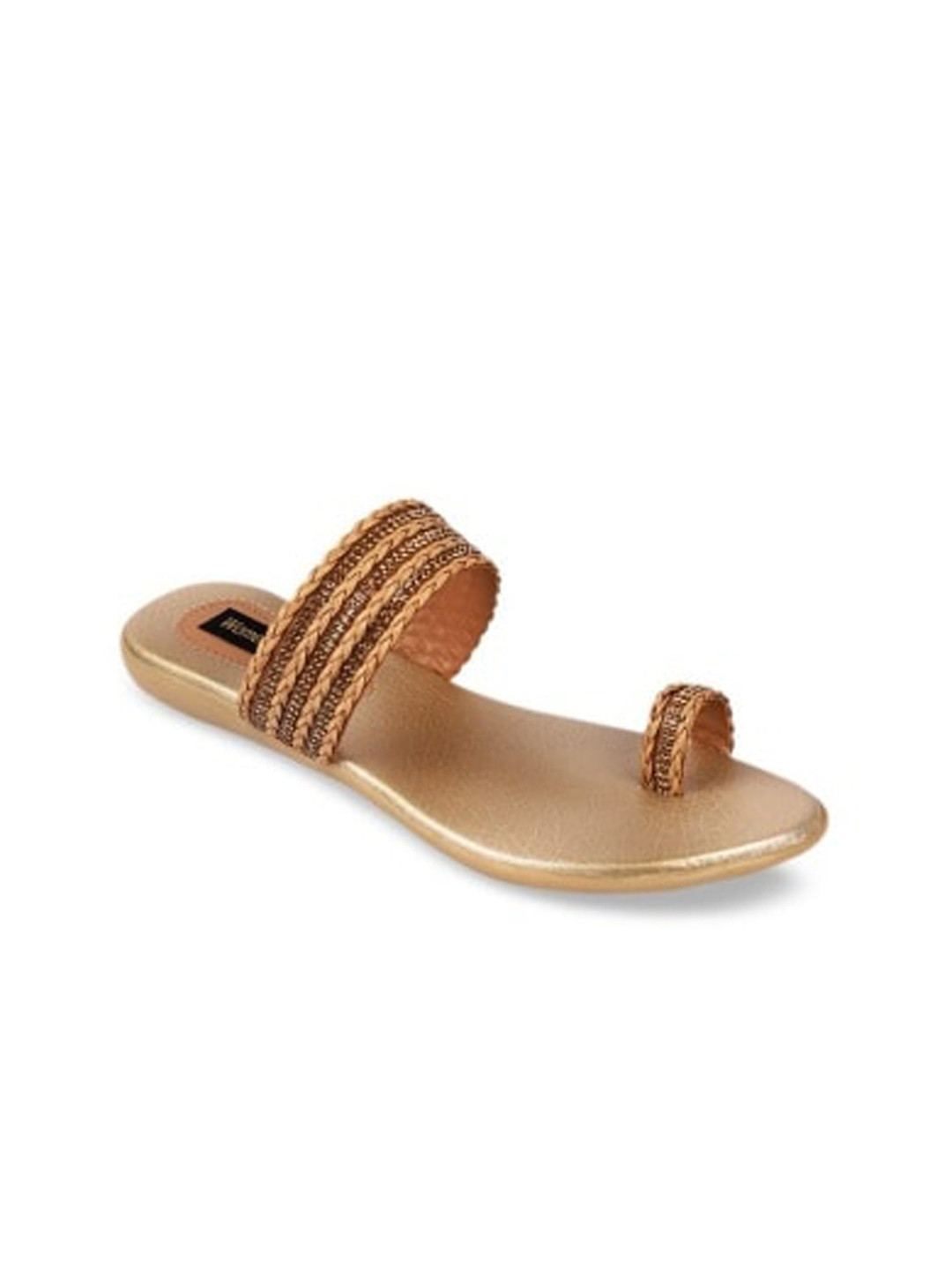 

WOMENS BERRY Women Brown Embellished One Toe Flats