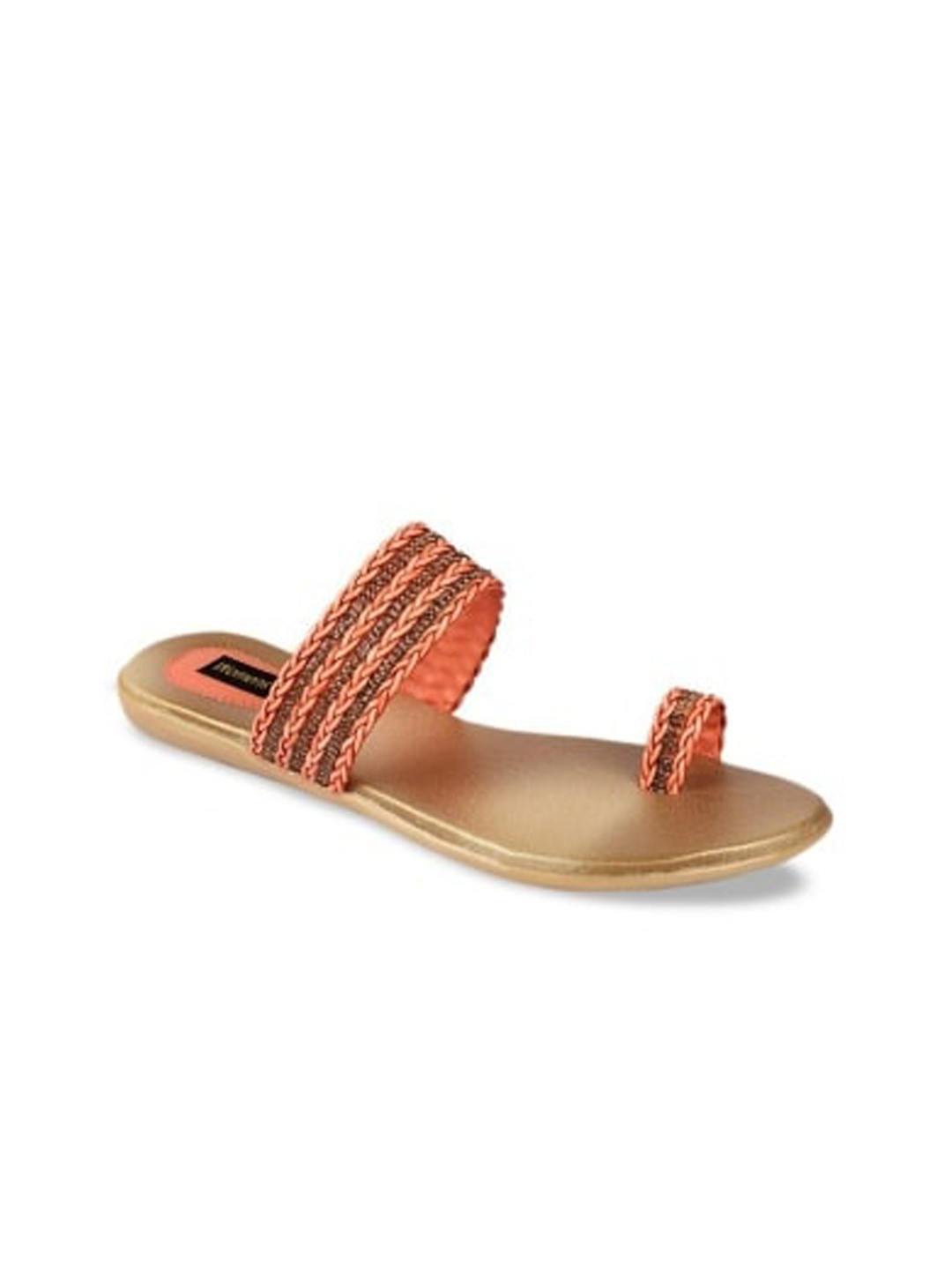 

WOMENS BERRY Women Brown Embellished One Toe Flats