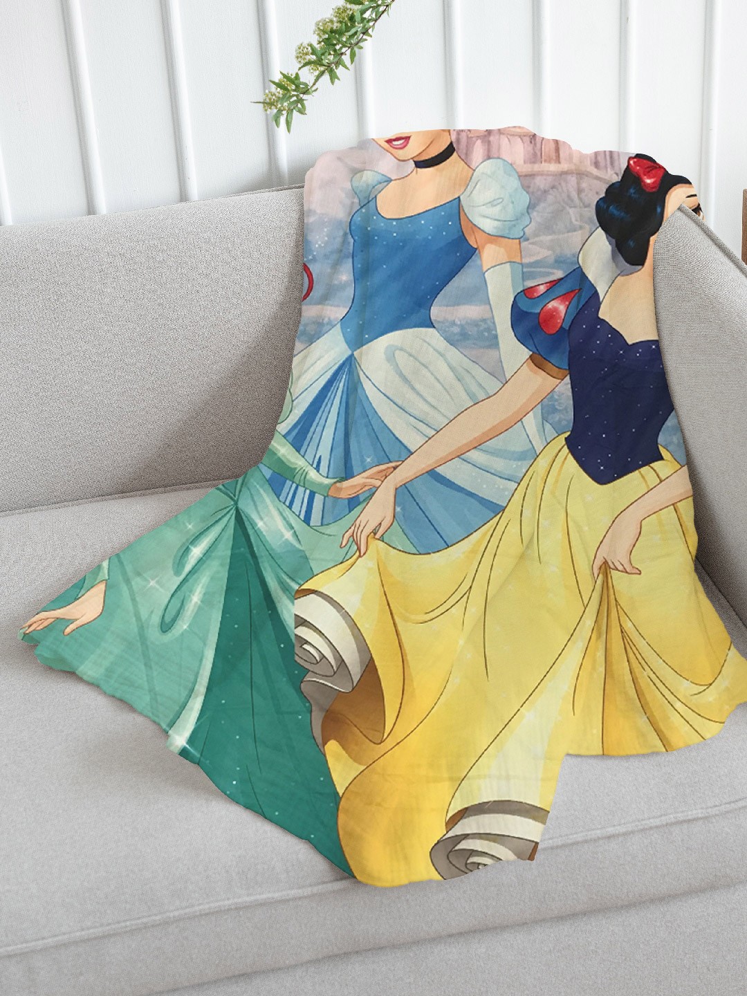

Disney Purple & Blue Princess Mild Winter 354 GSM Single Bed Blanket