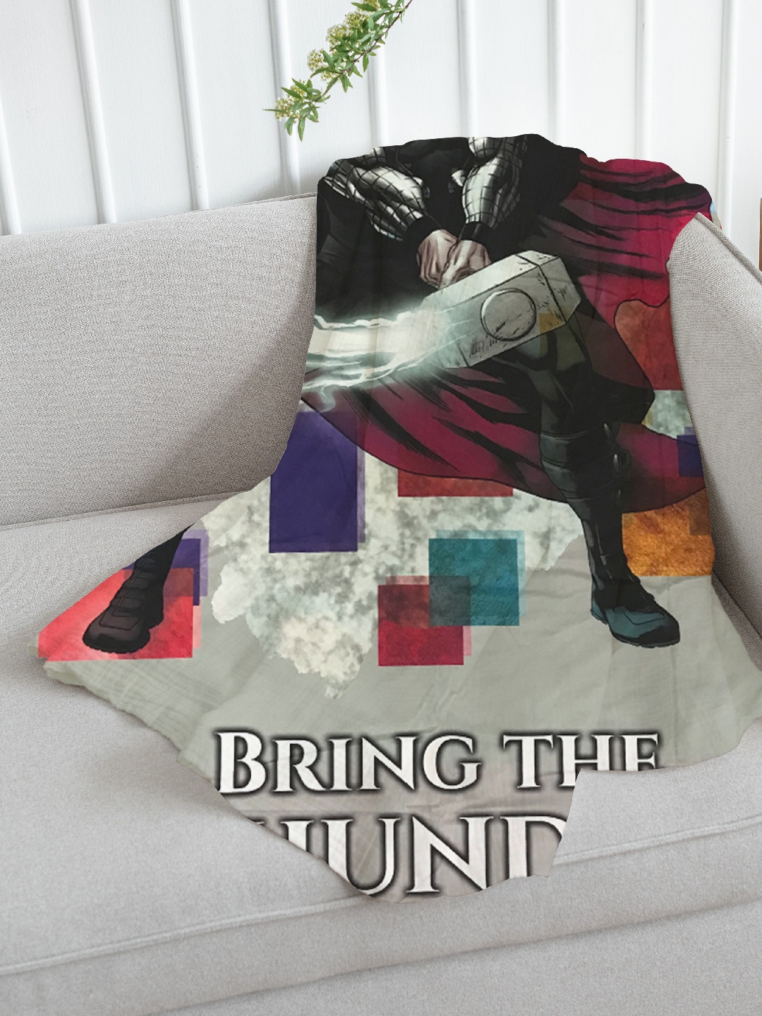 

Marvel Grey & Red Thor Mild Winter 354 GSM Single Bed Blanket