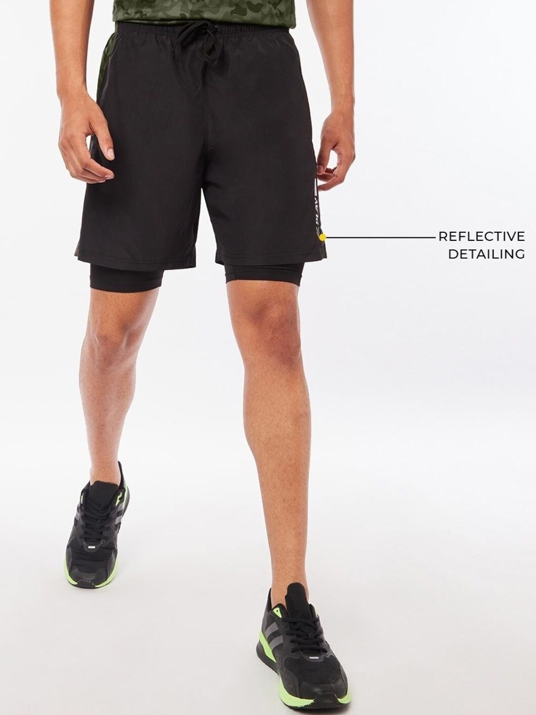 

Bewakoof Men Black Outdoor Sports Shorts