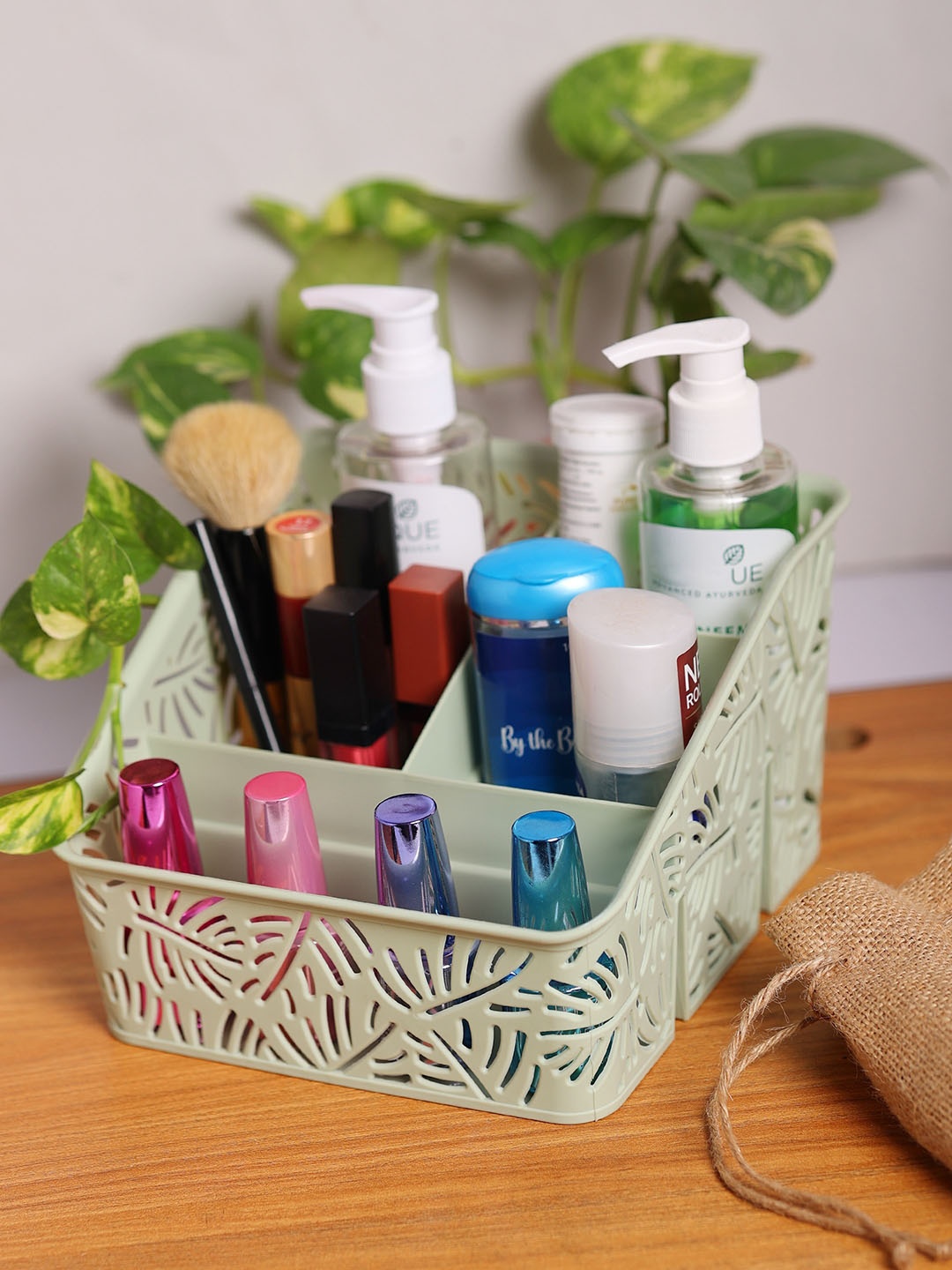 

ZEVORA Set Of 2 Blue & Green Multipurpose Storage Organisers