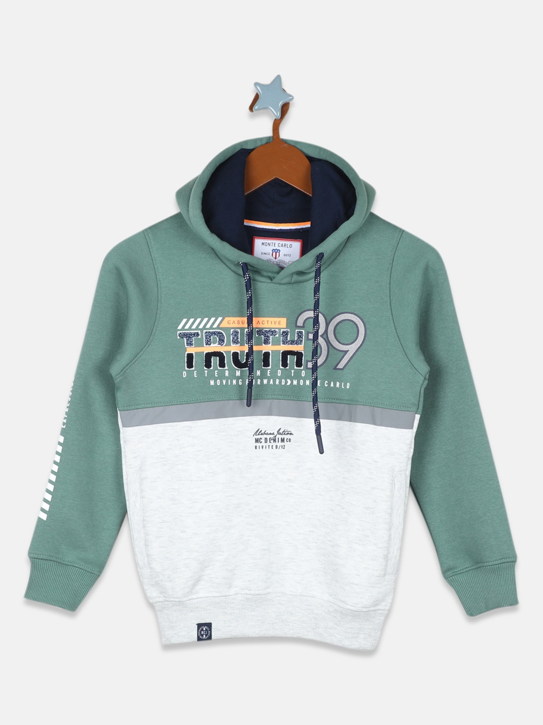 

Monte Carlo Boys Green Printed Cotton Sweatshirt