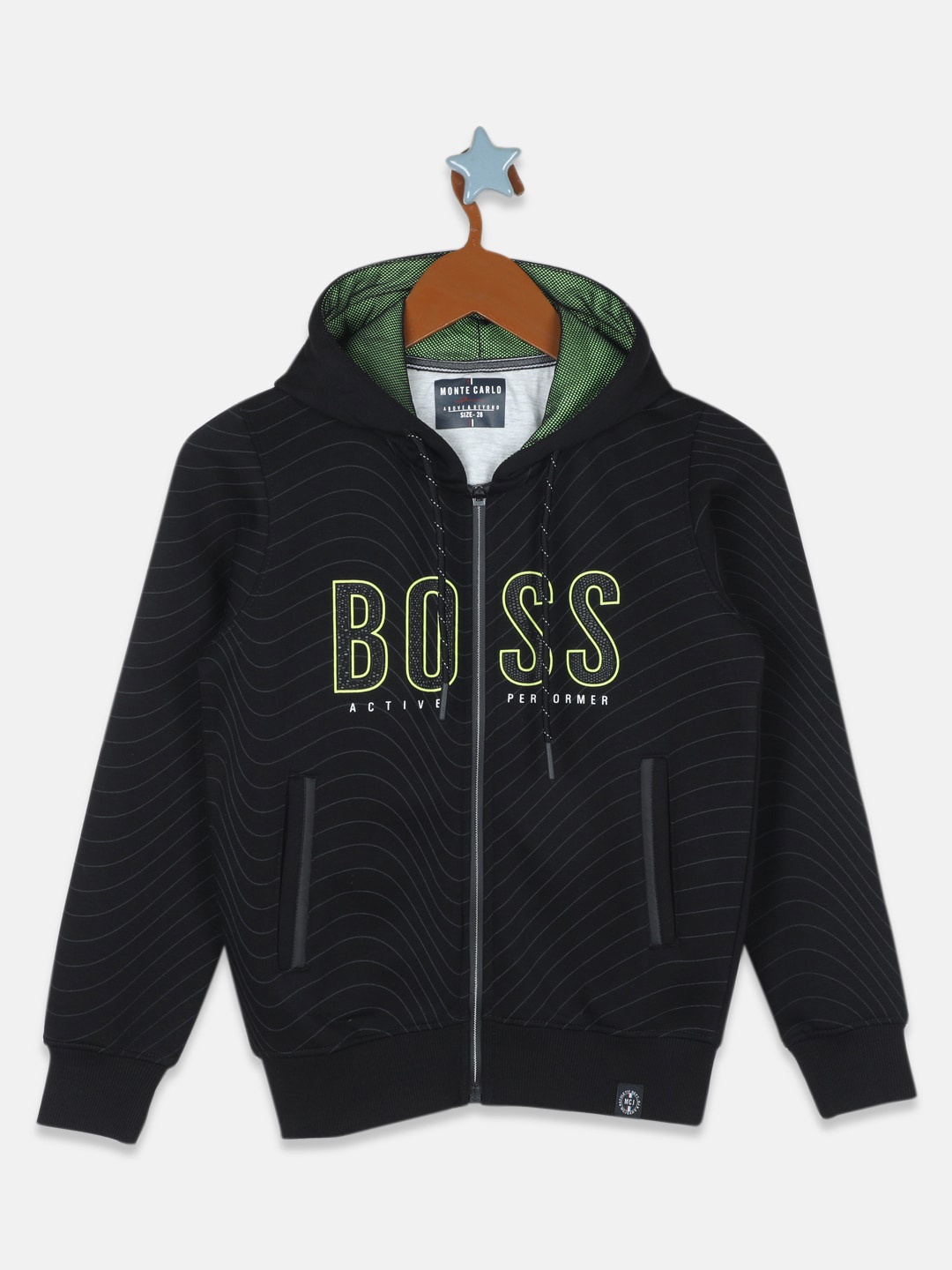 

Monte Carlo Boys Black Printed Cotton Sweatshirt