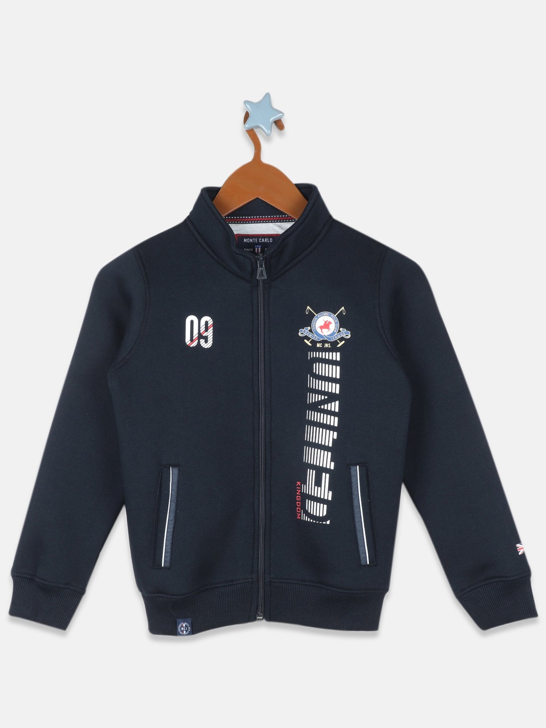 

Monte Carlo Boys Navy Blue Typography Printed Cotton Sweatshirt