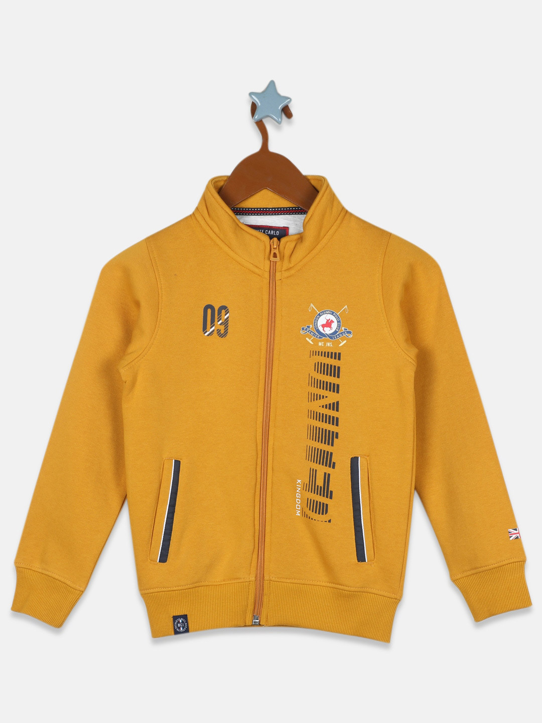 

Monte Carlo Boys Mustard Cotton Printed Sweatshirt