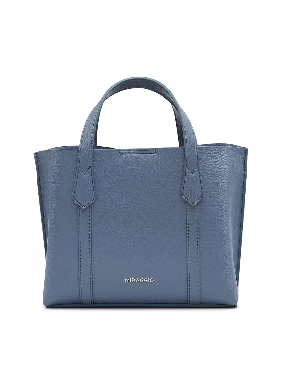 

MIRAGGIO Blue Solid Mini Tote Bag with Sling Strap