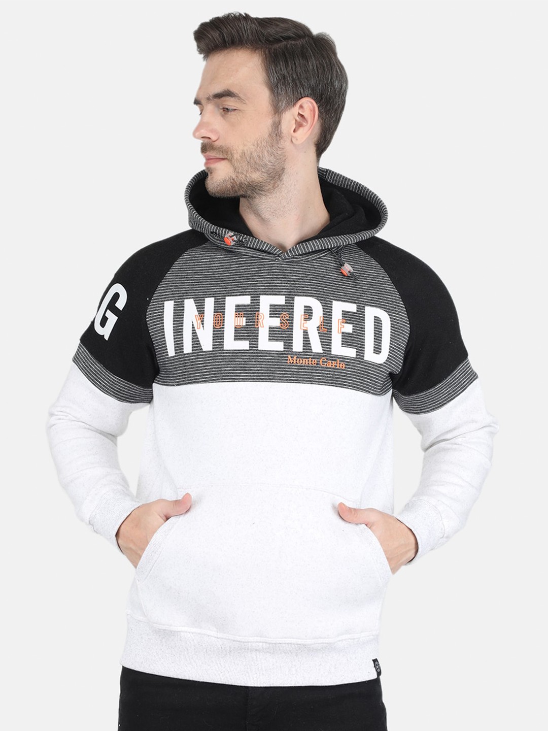 

Monte Carlo Men White Colourblocked Cotton Sweatshirt