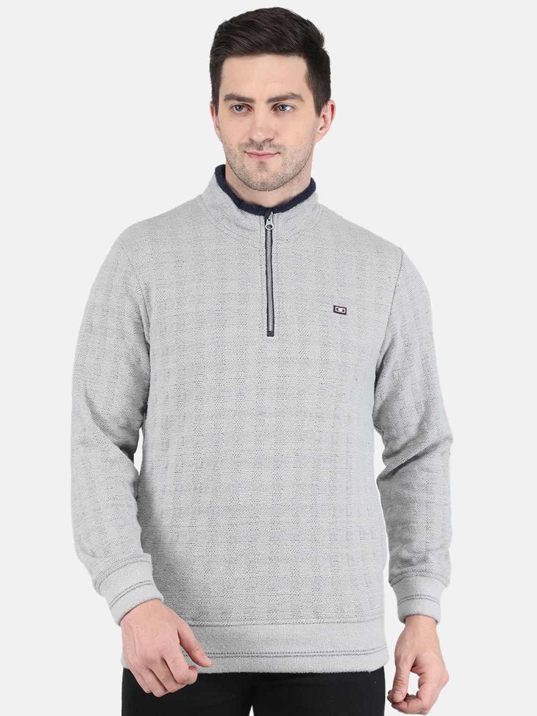

Monte Carlo Men Grey Cotton Sweatshirt