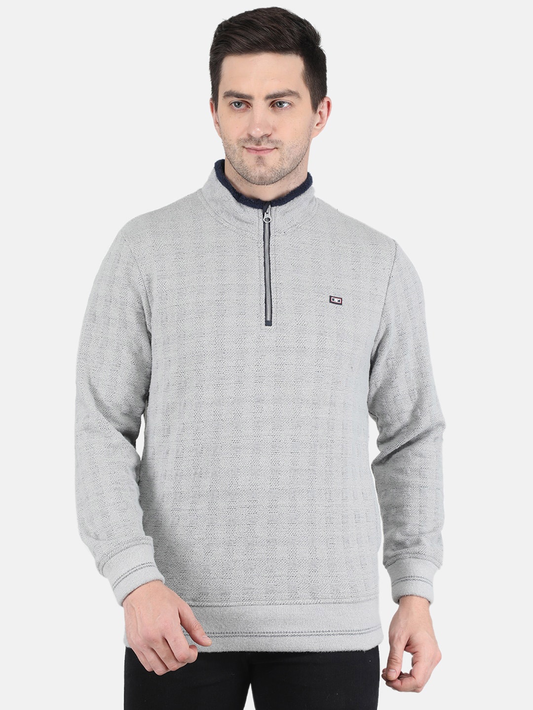 

Monte Carlo Men Grey Cotton Sweatshirt