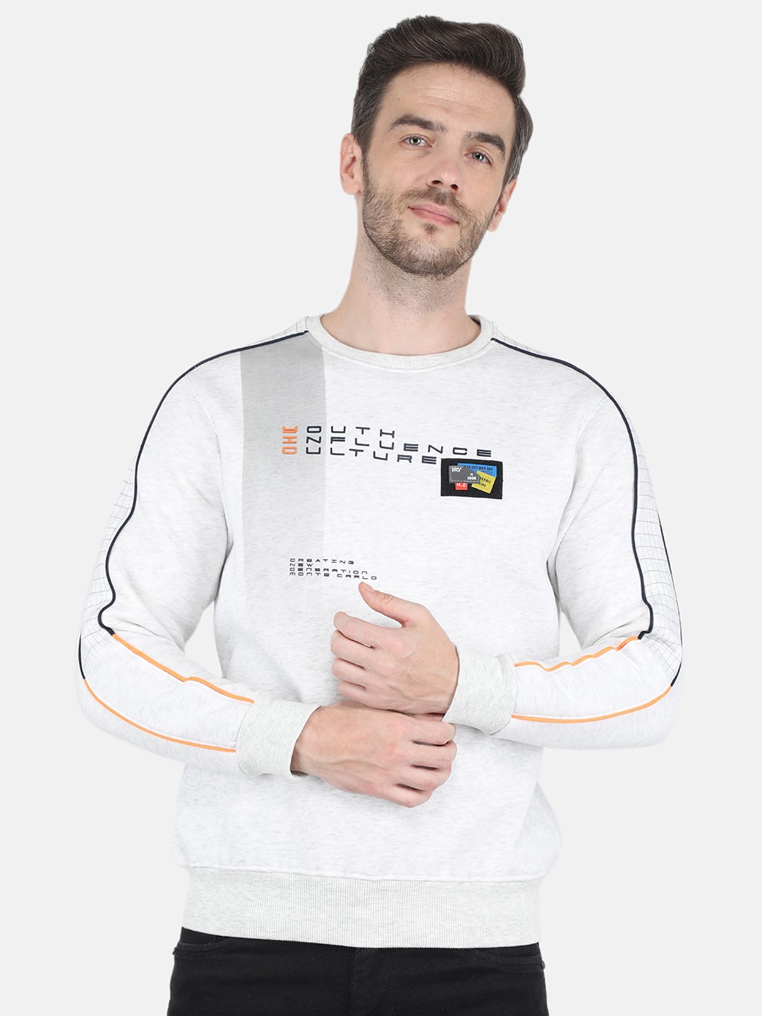 

Monte Carlo Men Grey Printed Sweatshirt