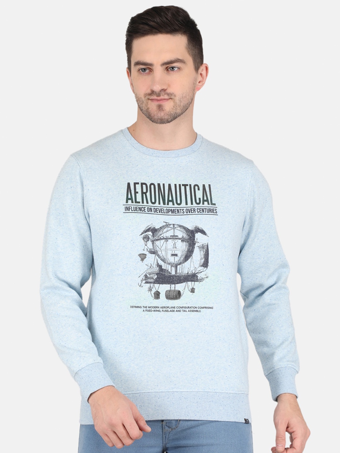 

Monte Carlo Men Blue Printed Sweatshirt