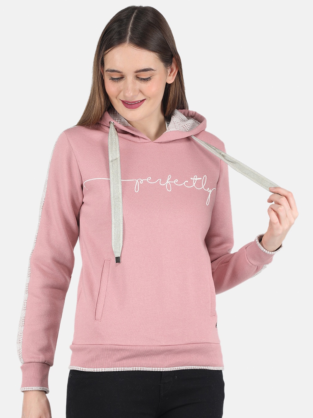 

Monte Carlo Women Pink Printed Cotton Sweatshirt