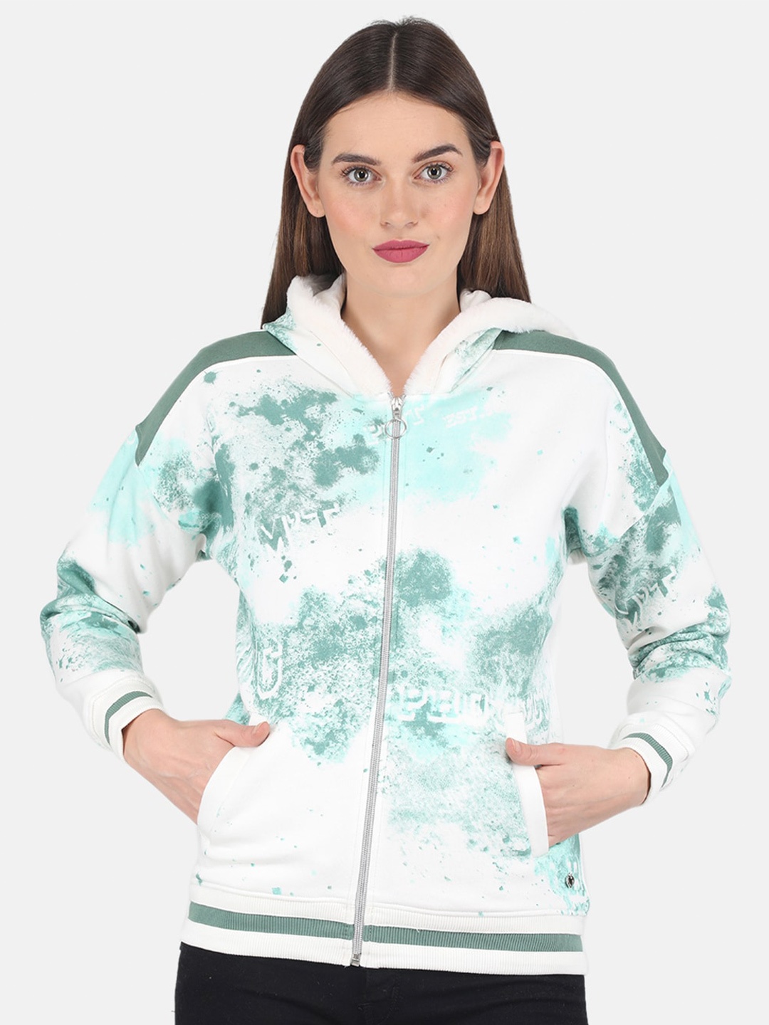 

Monte Carlo Women Off White Printed Sweatshirt