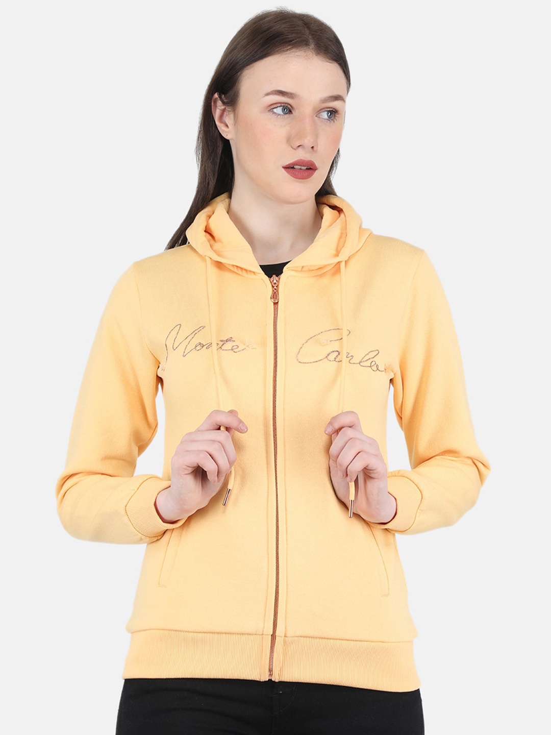 

Monte Carlo Women Yellow Printed Sweatshirt