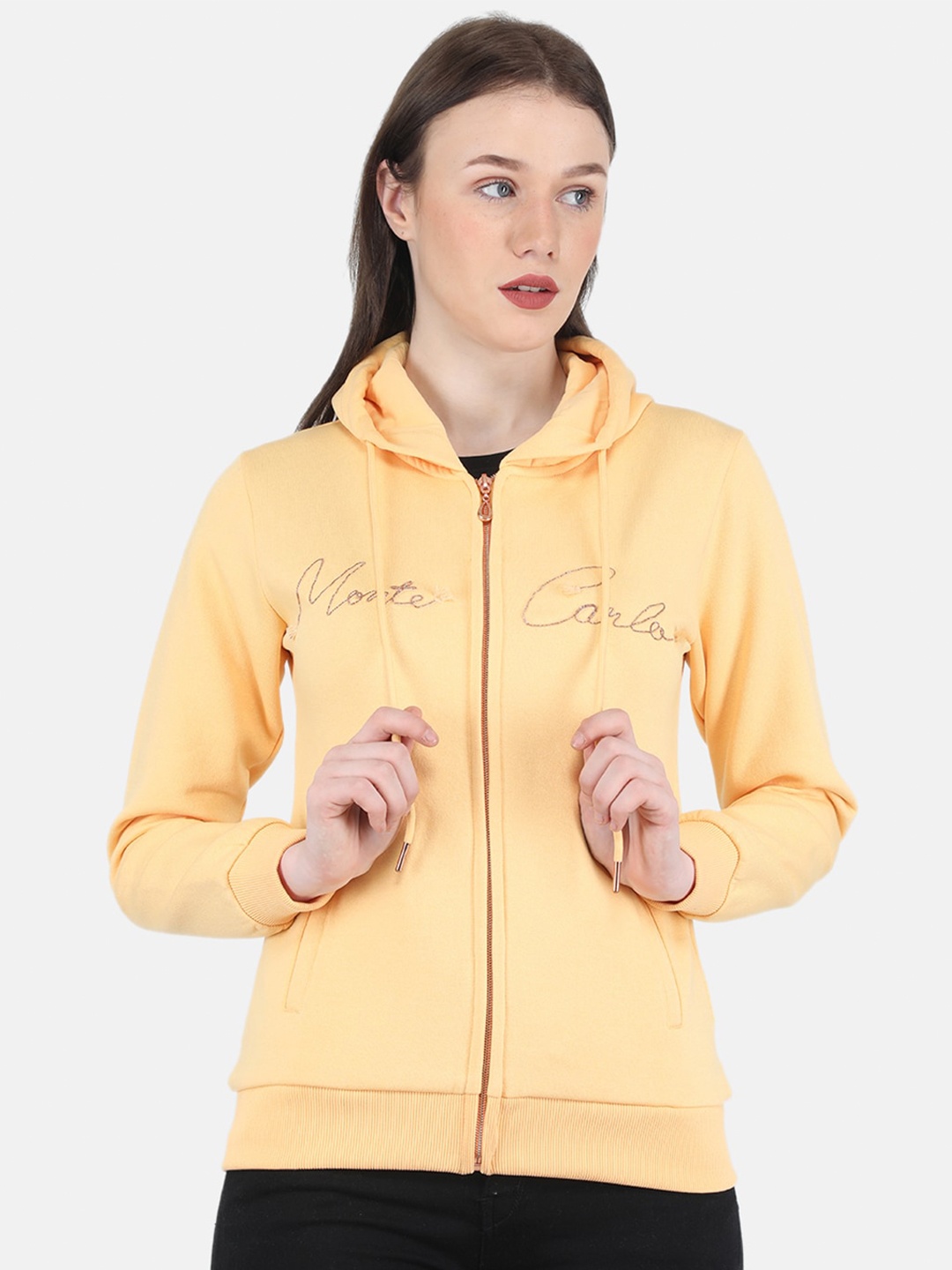 

Monte Carlo Women Yellow Printed Sweatshirt