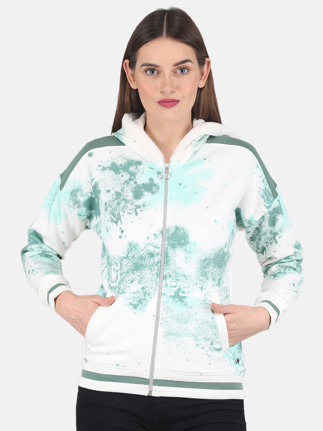 

Monte Carlo Women Off White Printed Sweatshirt