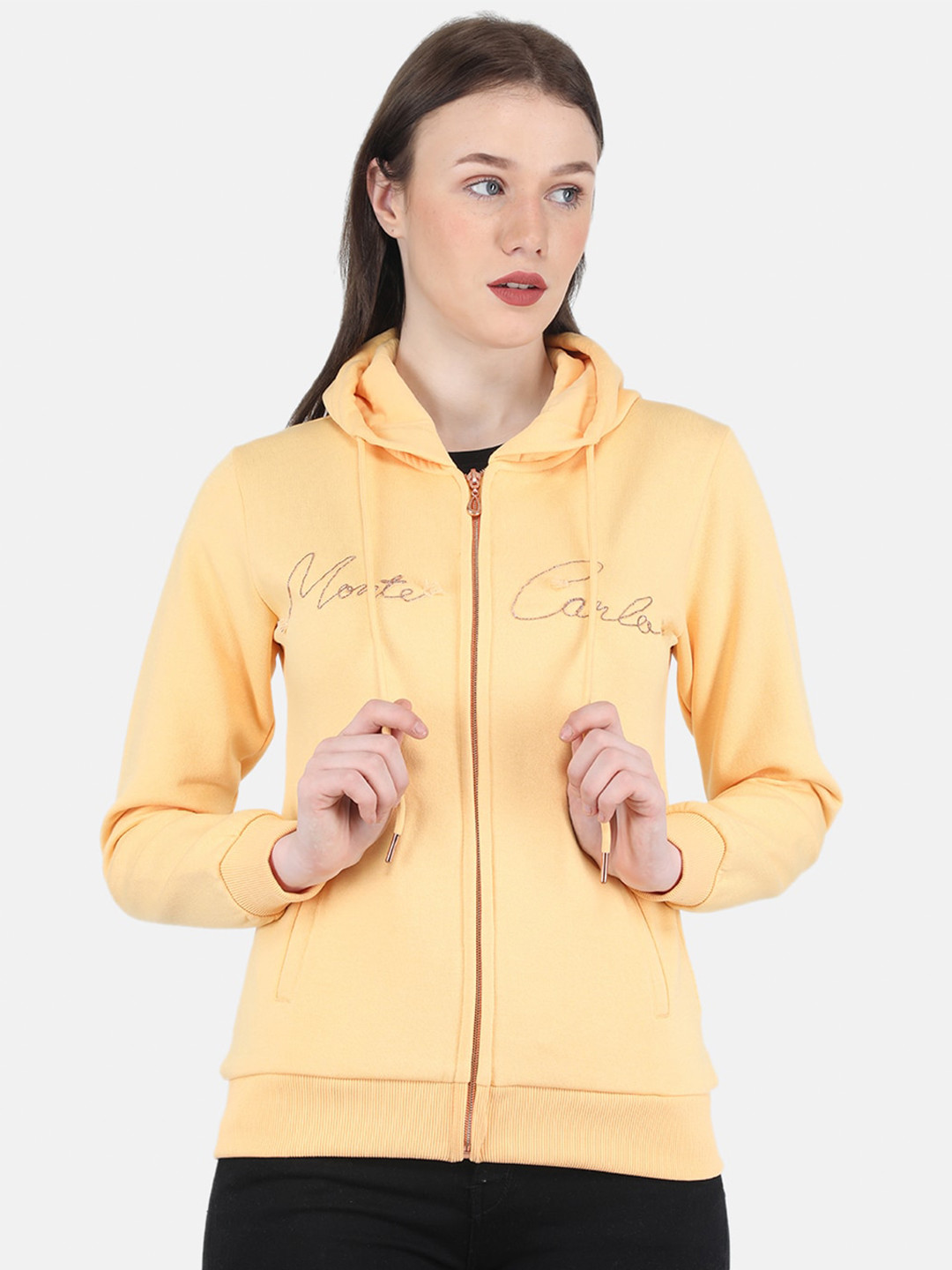 

Monte Carlo Women Yellow Printed Sweatshirt