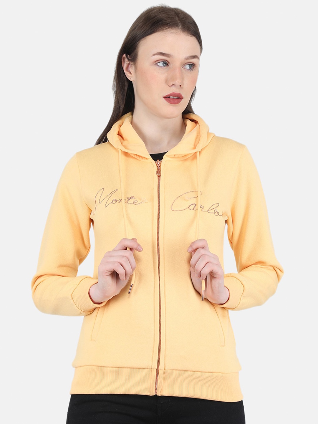 

Monte Carlo Women Yellow Printed Sweatshirt