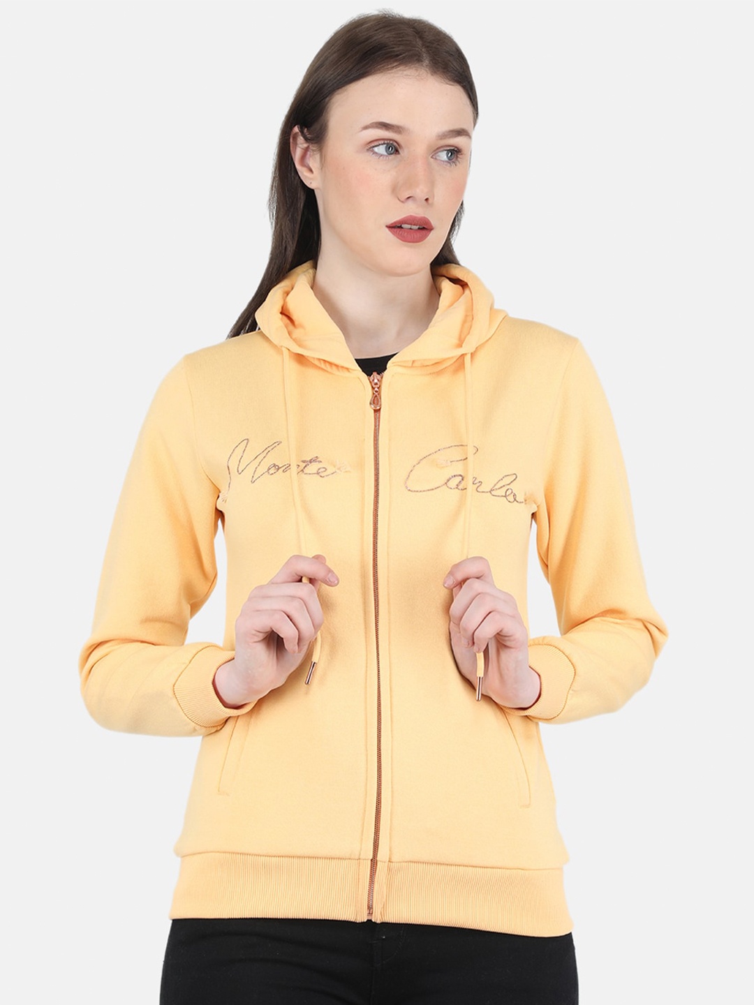 

Monte Carlo Women Yellow Printed Sweatshirt