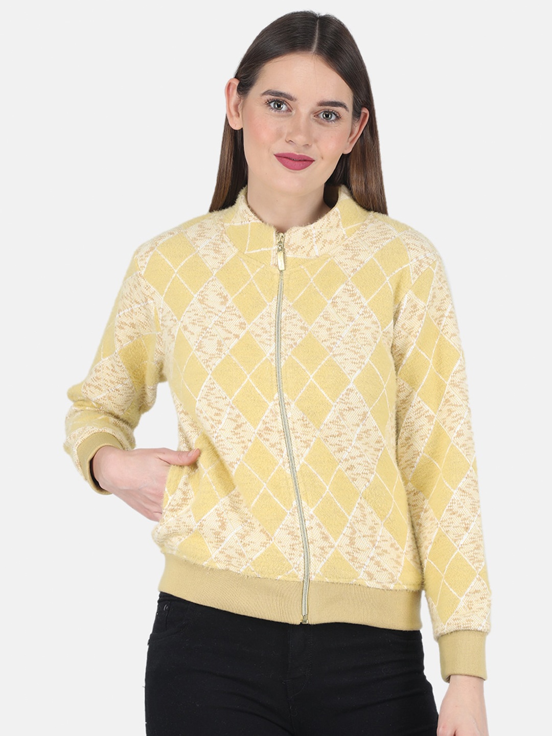 

Monte Carlo Women Mustard Printed Sweatshirt