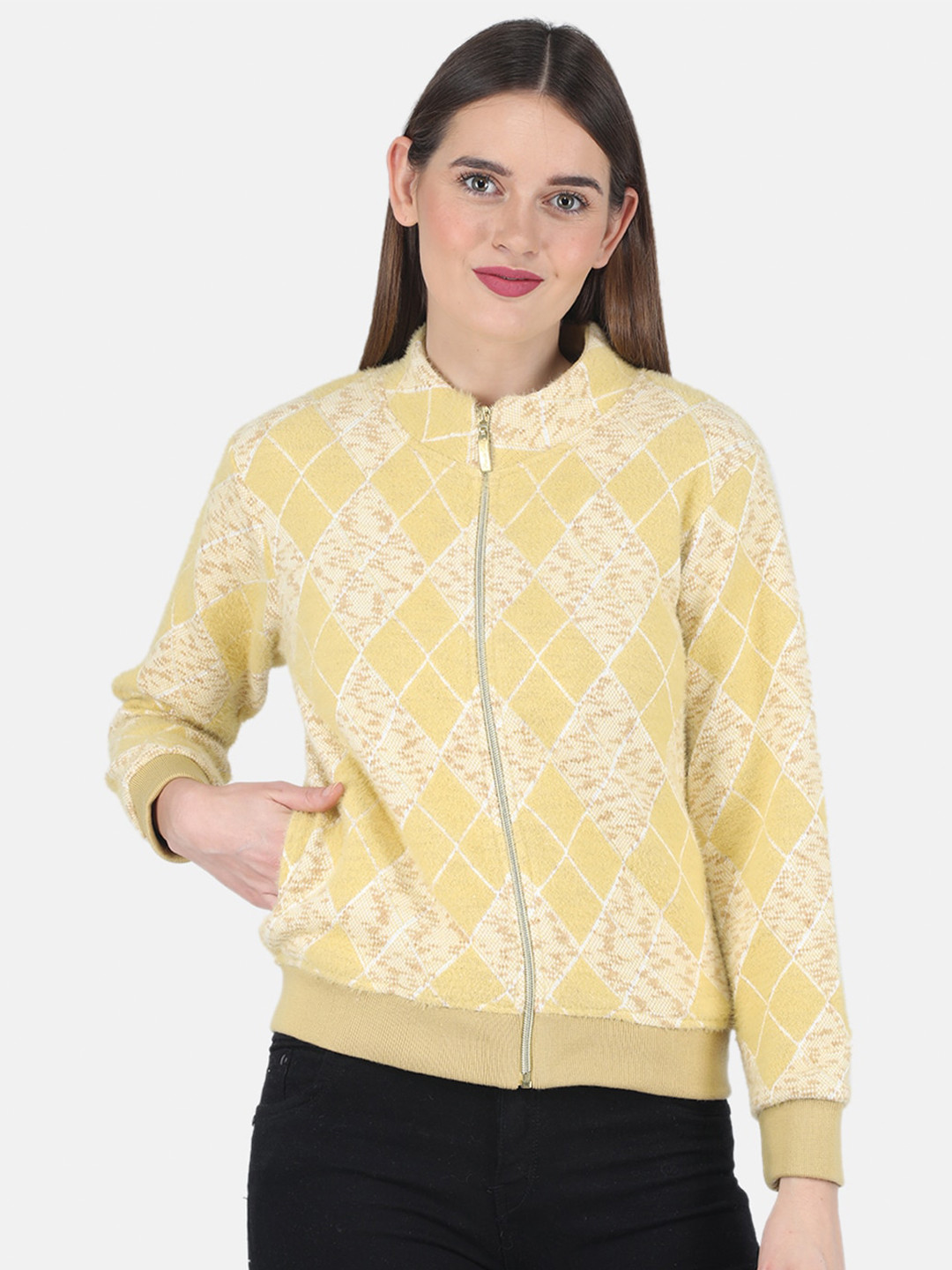 

Monte Carlo Women Mustard Printed Sweatshirt