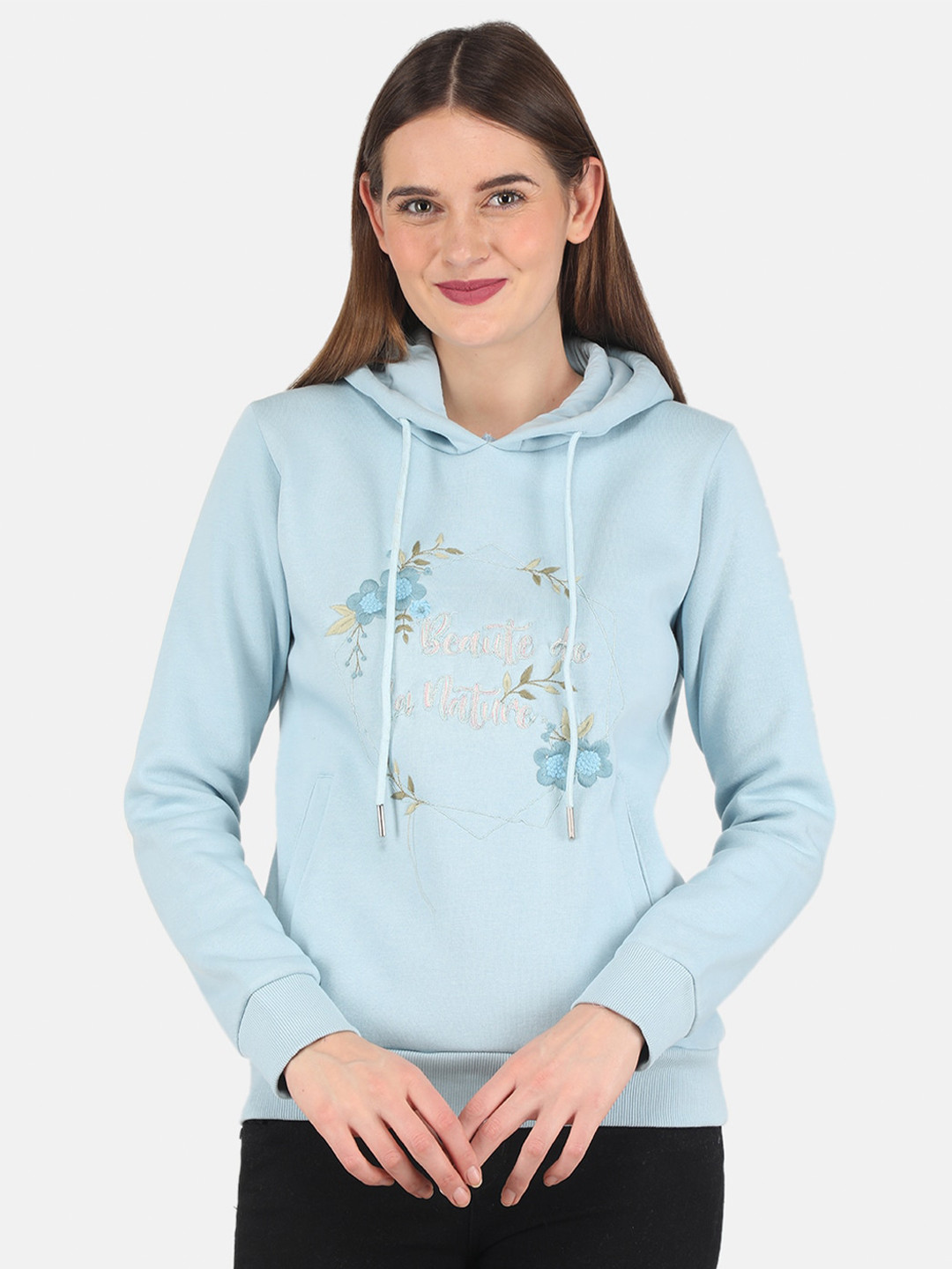 

Monte Carlo Women Blue Printed Sweatshirt