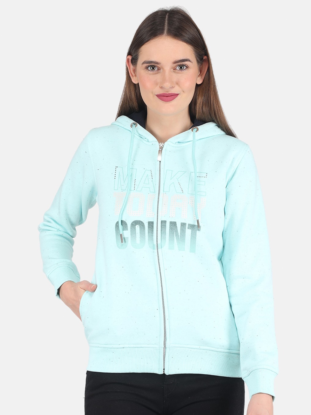 

Monte Carlo Women Blue Printed Sweatshirt