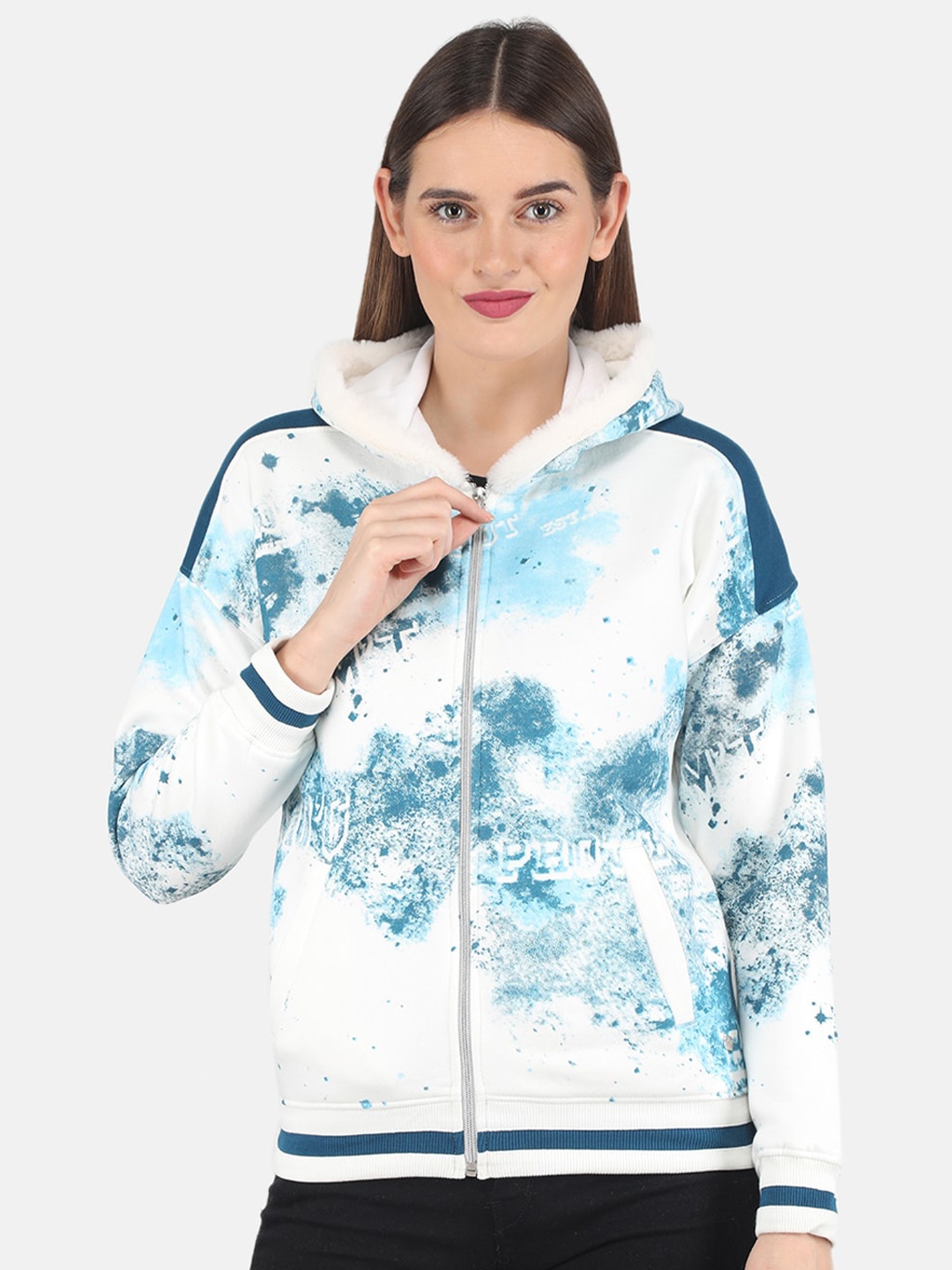 

Monte Carlo Women Off White Printed Sweatshirt